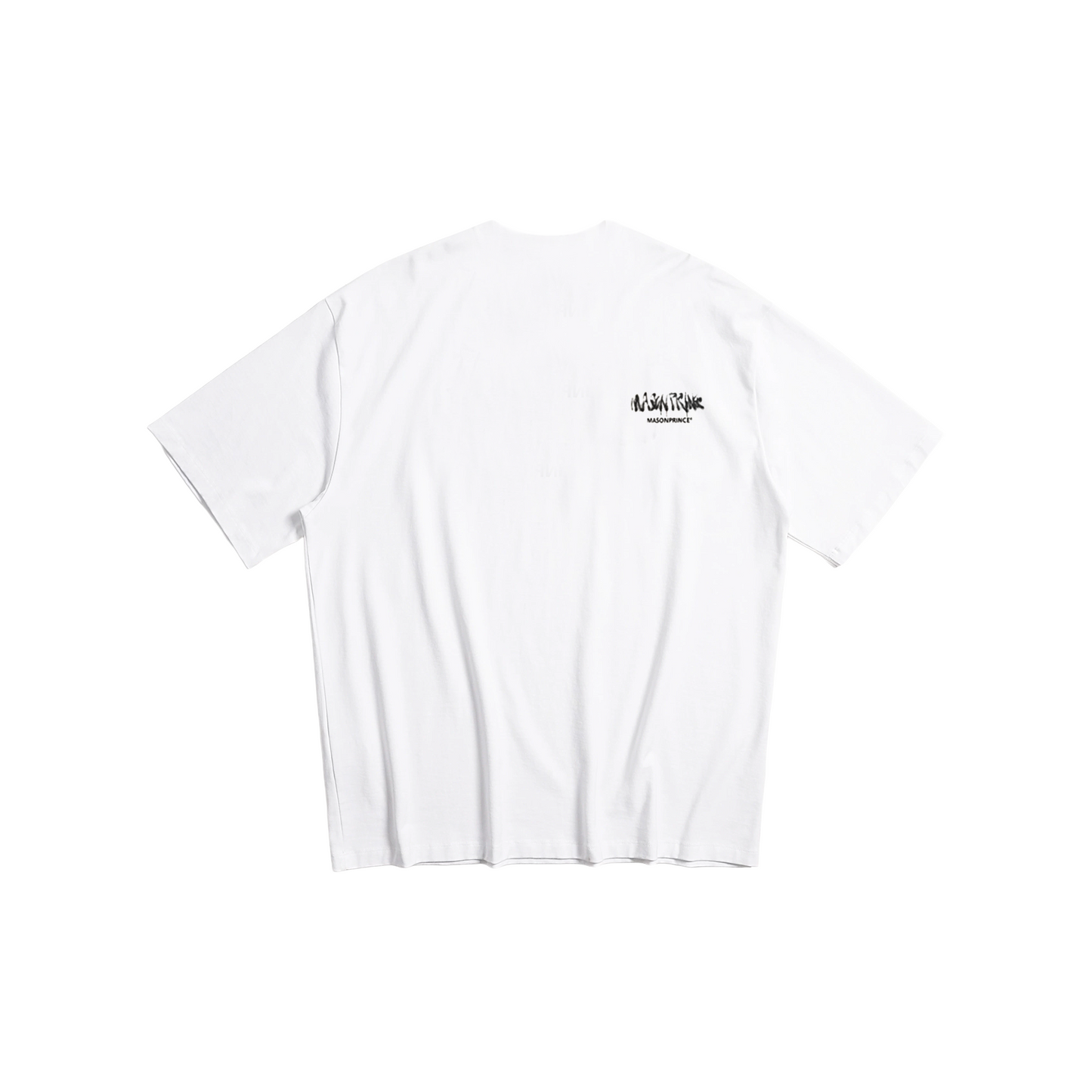 MASONPRINCE Handwritten Bullet Double Logo Short Sleeved Tee White (SS22)