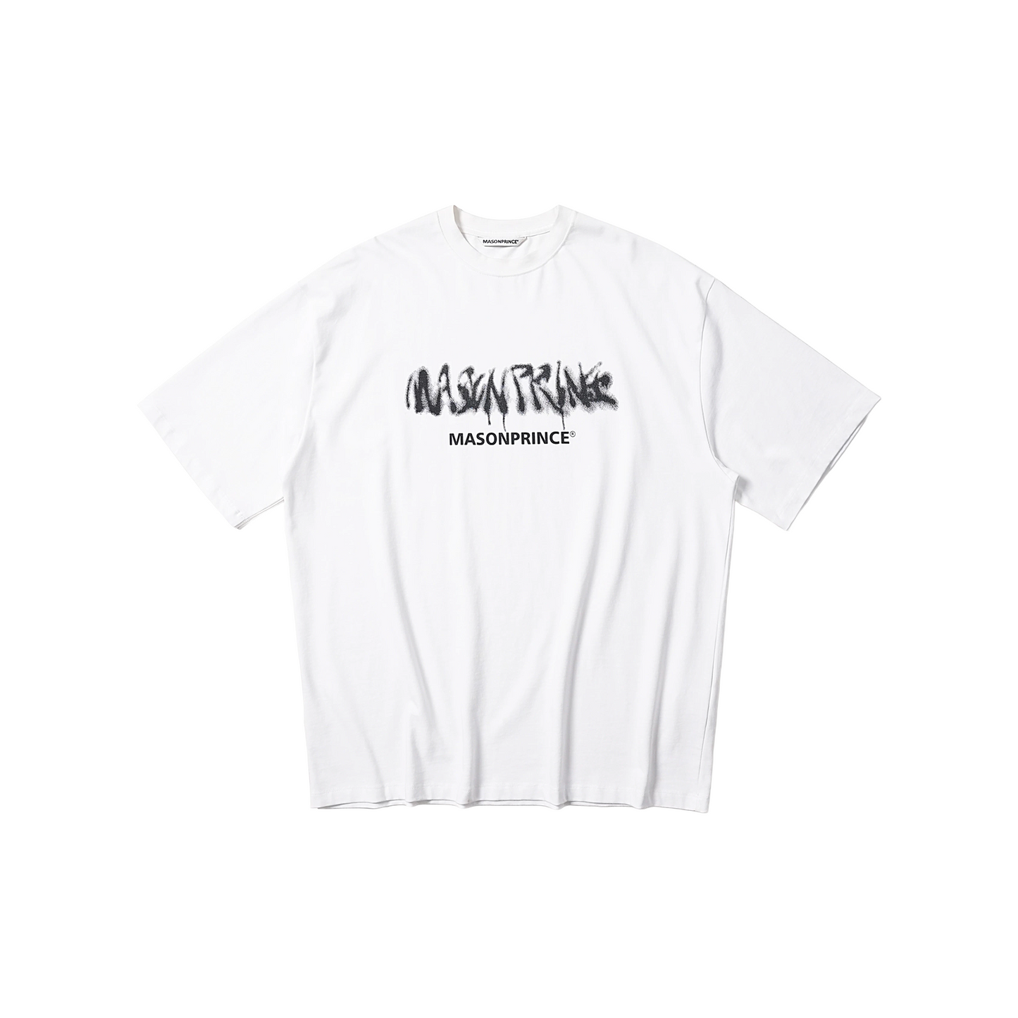 MASONPRINCE Handwritten Bullet Double Logo Short Sleeved Tee White (SS22)