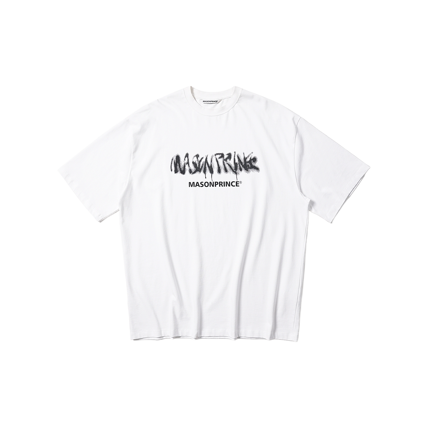 MASONPRINCE Inkjet Large Printed Double Logo Short Sleeved Tee White (SS22)