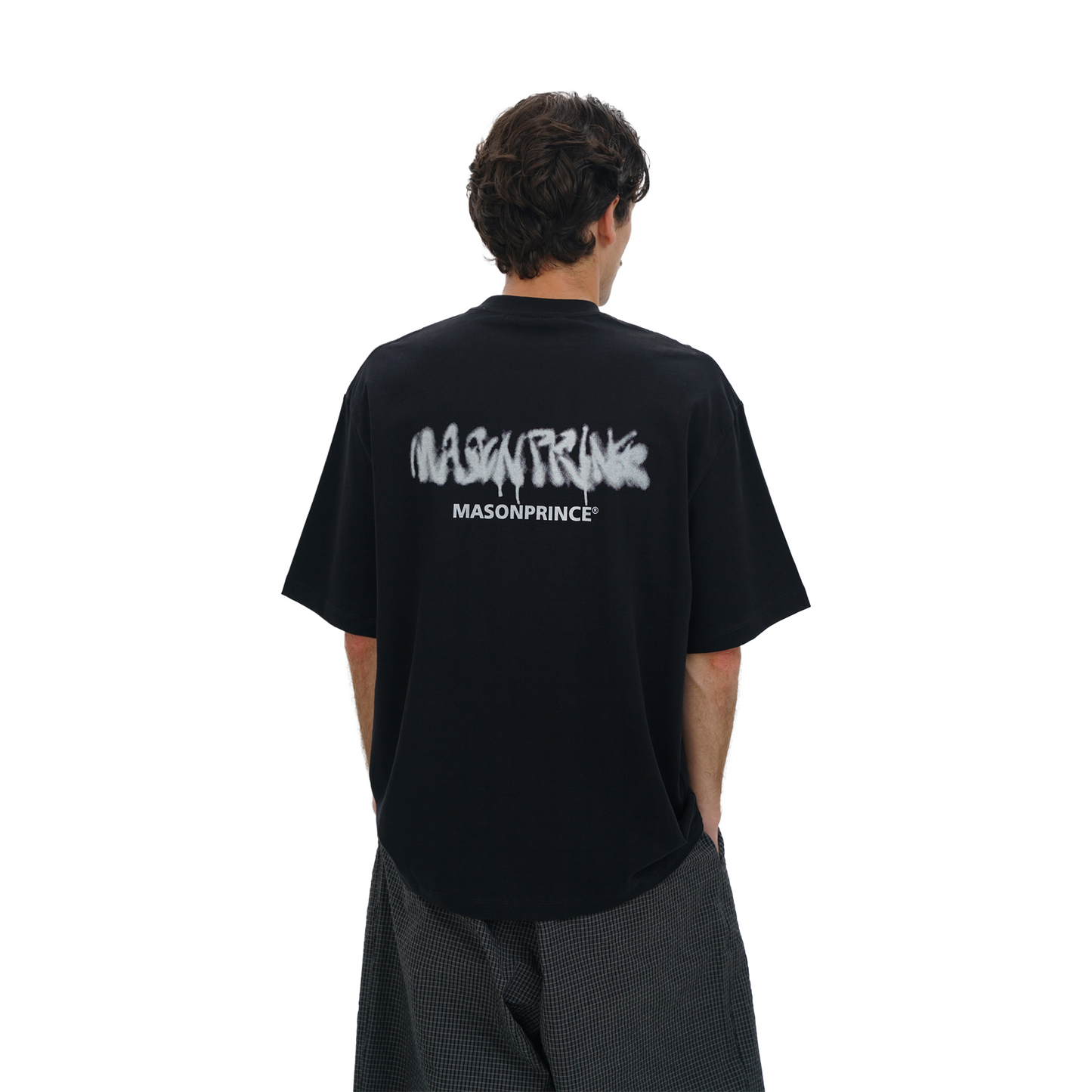 MASONPRINCE Inkjet Small Printed Double Logo Short Sleeved Tee Black (SS22)
