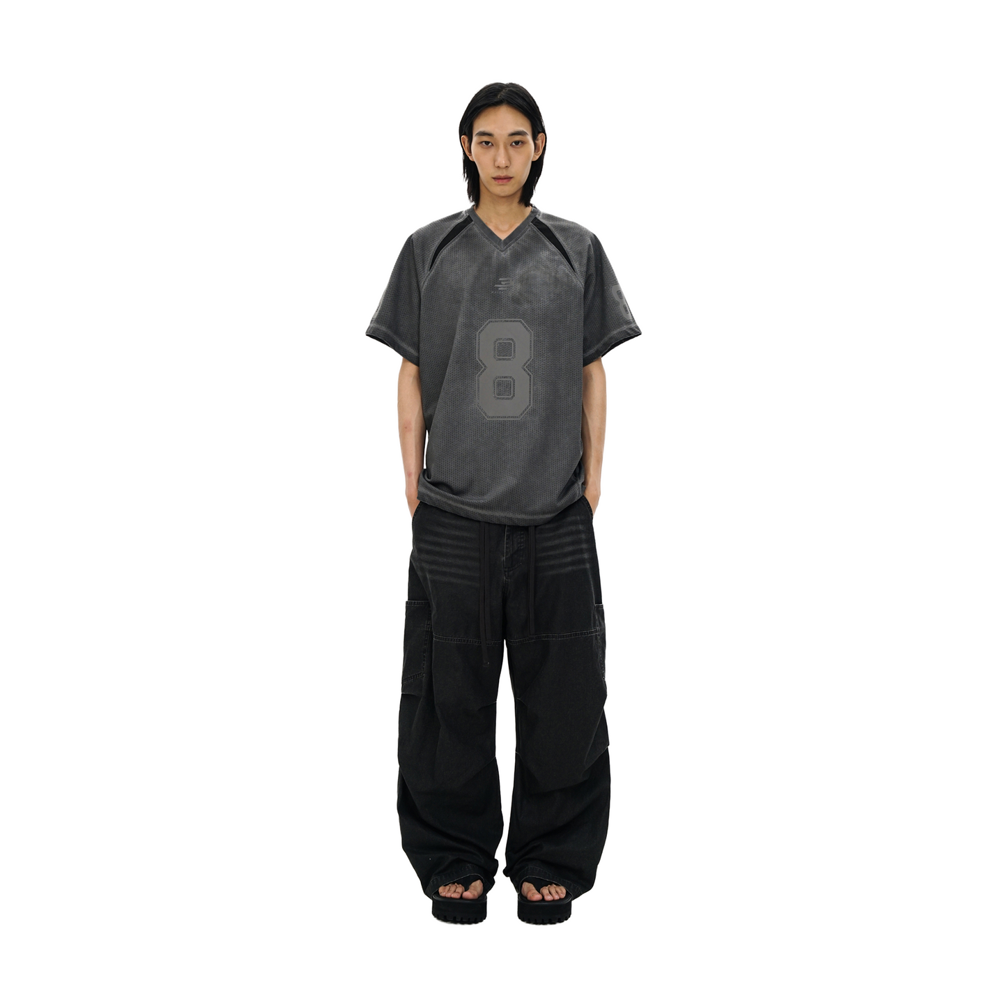 MASONPRINCE Mesh Colour Number 8 Jersey Iron Grey (SS25)