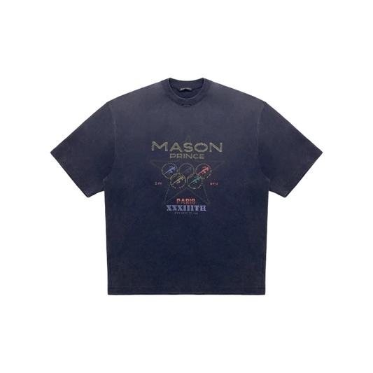 MASONPRINCE Paris Game Printed Tee Navy (SS24)