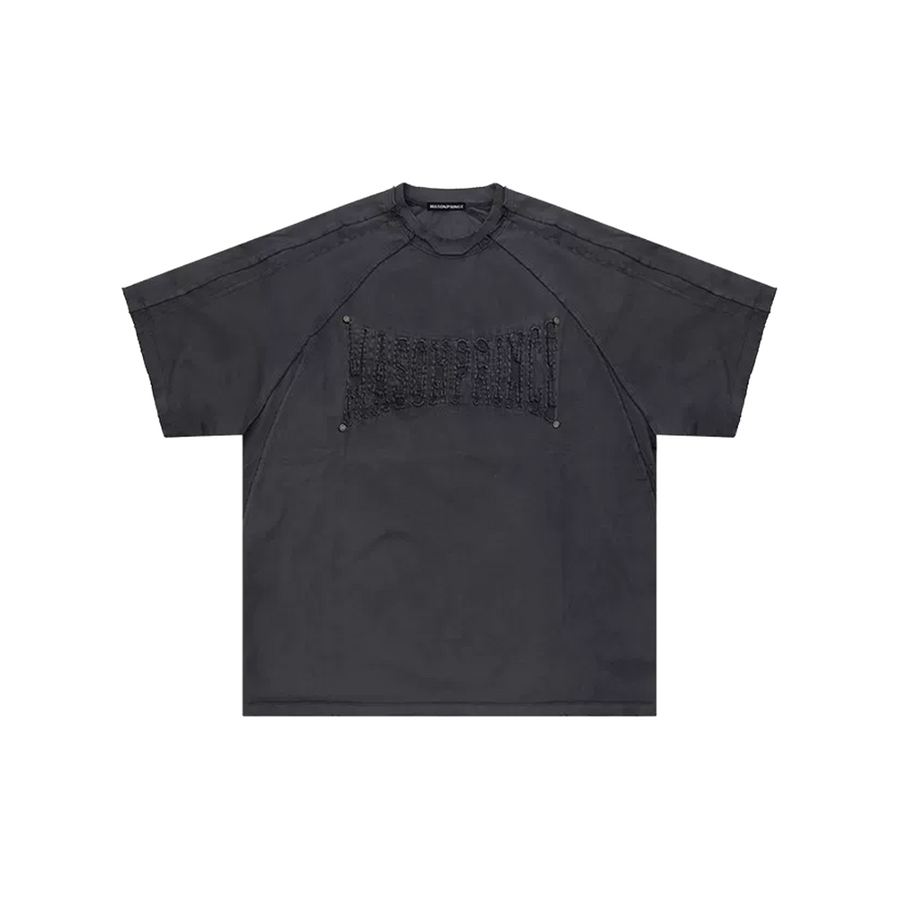 MASONPRINCE Reconstructed Applique Embroidered Tee Iron Ash (SS26)