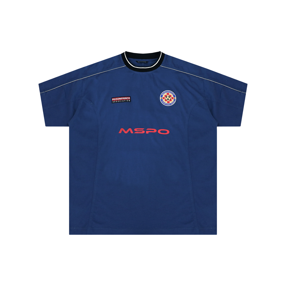 MASONPRINCE Reconstructed Appliqué Embroidery Tee Blue (SS26)