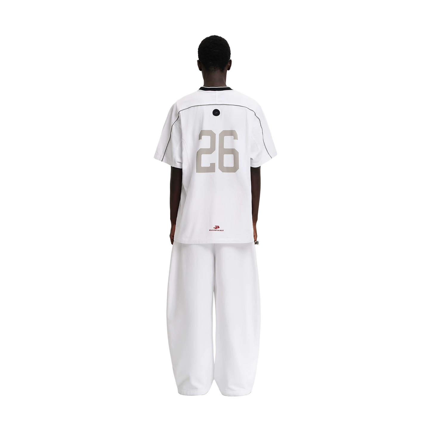 MASONPRINCE Reconstructed Appliqué Embroidery Tee White (SS26)