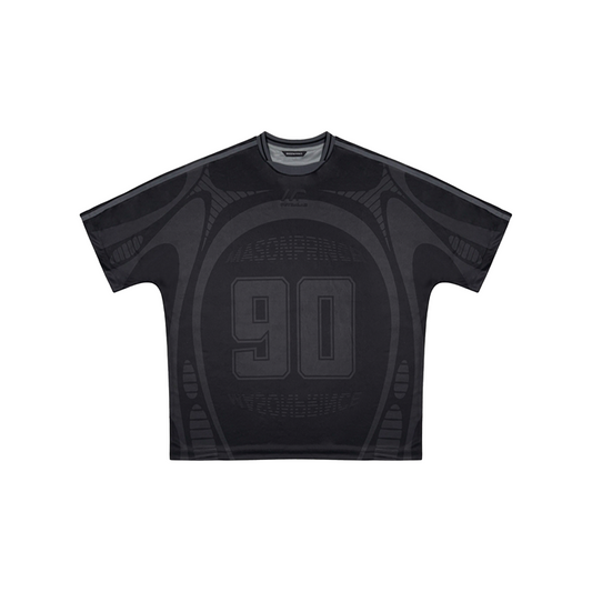 MASONPRINCE Retro Football Mesh Printed Jersey Black (SS25)