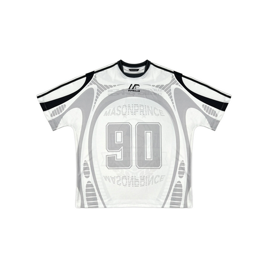 MASONPRINCE Retro Football Mesh Printed Jersey White (SS25)