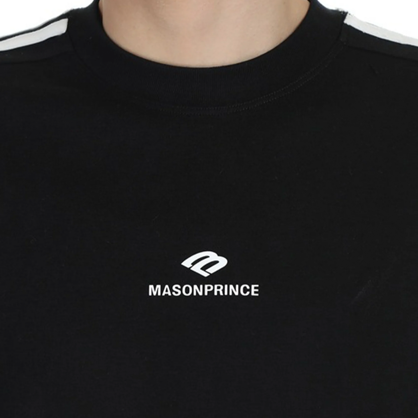 MASONPRINCE Stripe Logo Tee Black (SS24)