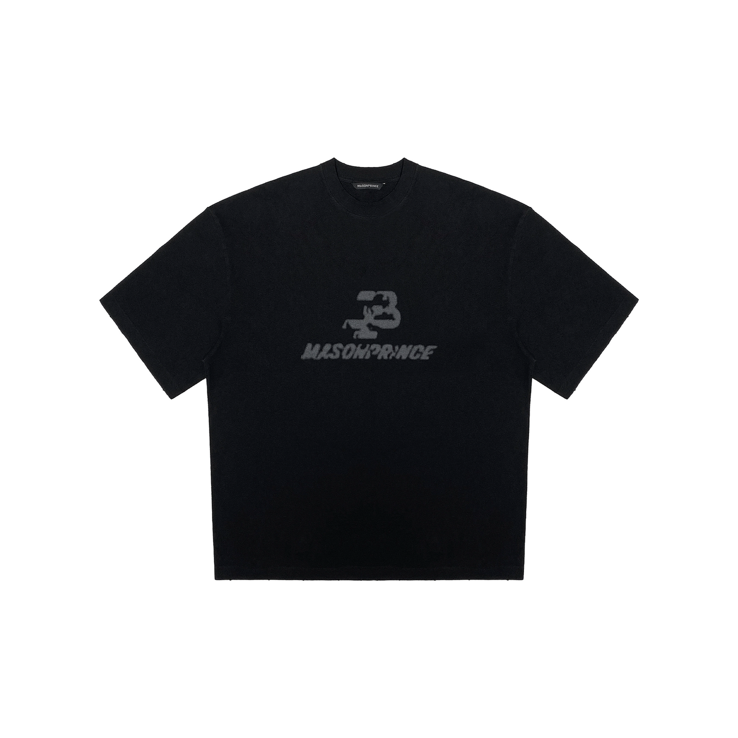 MASONPRINCE Summer Invasion Distressed Broken Logo Tee Carbon Black (SS23)