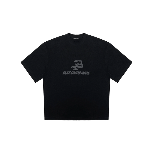 MASONPRINCE Summer Invasion Distressed Broken Logo Tee Carbon Black (SS23)