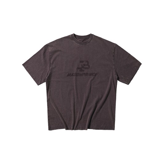 MASONPRINCE Summer Invasion Distressed Broken Logo Tee Stone Grey (SS23)