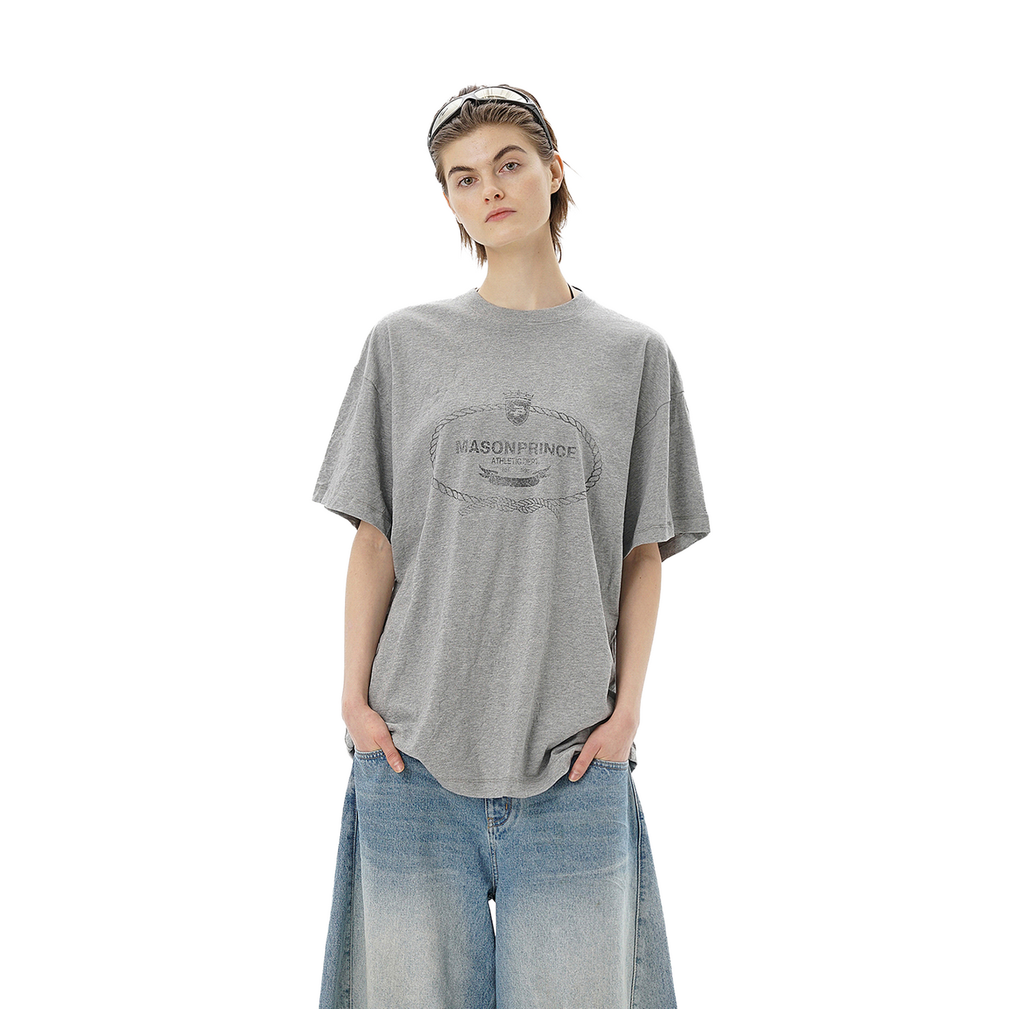 MASONPRINCE Summer Series Vintage Washed Knot Pleated Travel Tee Grey (SS25)