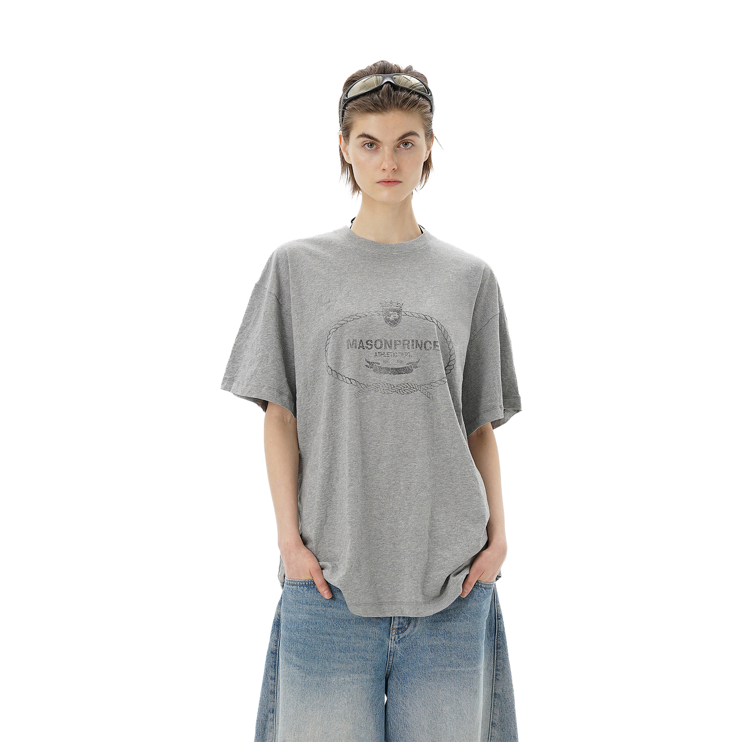 MASONPRINCE Summer Series Vintage Washed Knot Pleated Travel Tee Grey (SS25)