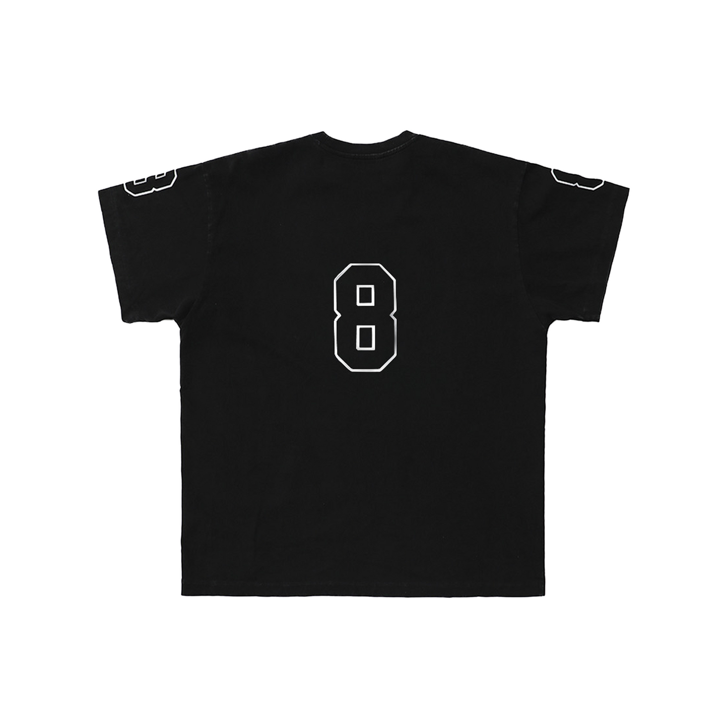 MASONPRINCE Super 8 Club Laser Silver Tee Black (SS25)