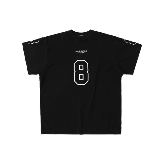MASONPRINCE Super 8 Club Laser Silver Tee Black (SS25)