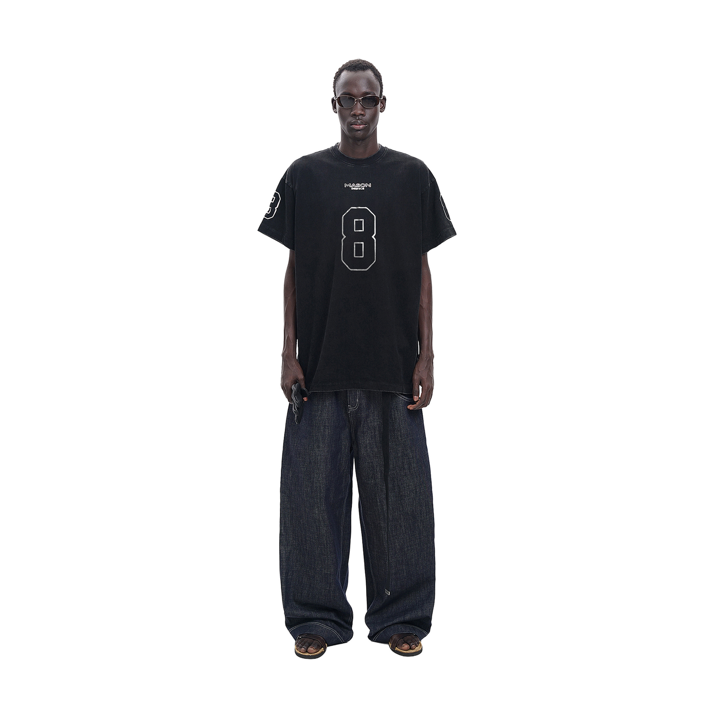 MASONPRINCE Super 8 Club Laser Silver Tee Black (SS25)