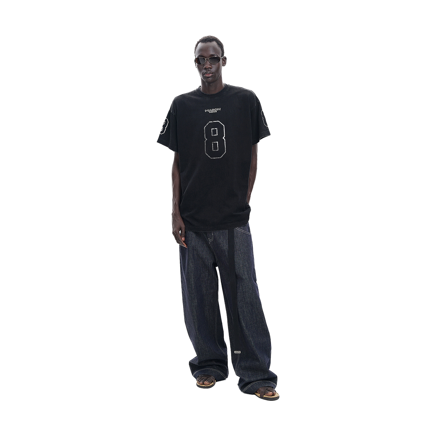 MASONPRINCE Super 8 Club Laser Silver Tee Black (SS25)
