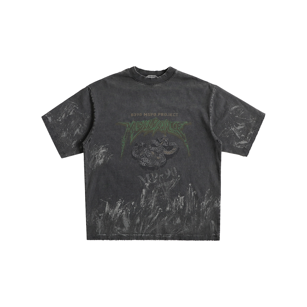 MASONPRINCE Year of The Snake Printed Tee Iron Ash (SS25)