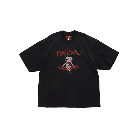 MASTERMIND WORLD x Betty Boop Damaged Multi Colour Boxy S/S Tee Black (FW25)