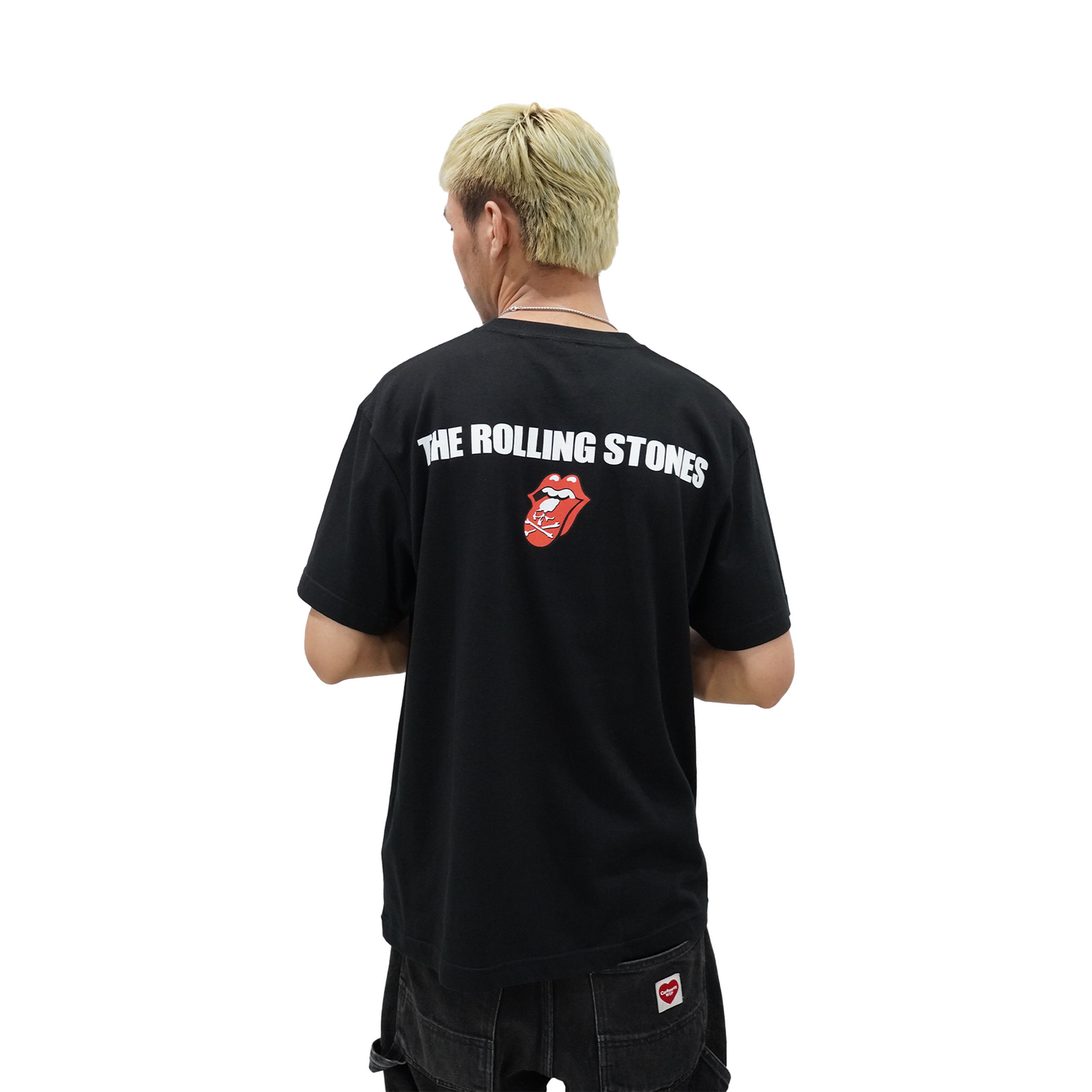 MASTERMIND WORLD x The Rolling Stones RS9 Big Tongue Tee Black (SS24)