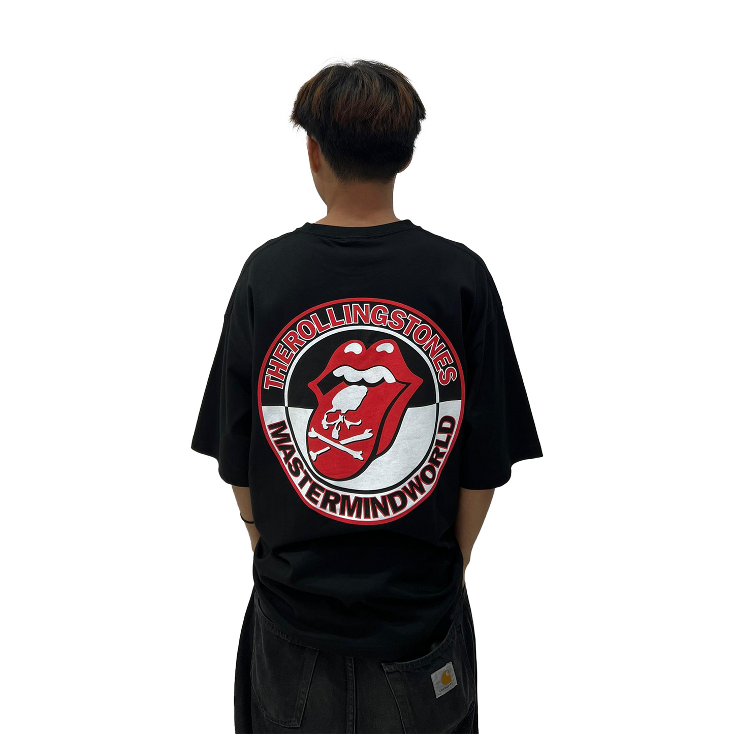 MASTERMIND WORLD x The Rolling Stones RS9 World Tongue Tee Black (SS24)