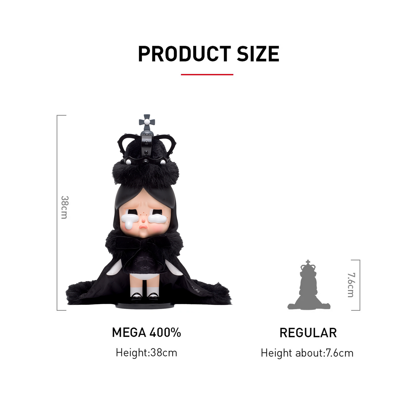 POP MART MEGA CRYBABY 400% The Queen of Broken Heart - The Dark Queen Special Edition