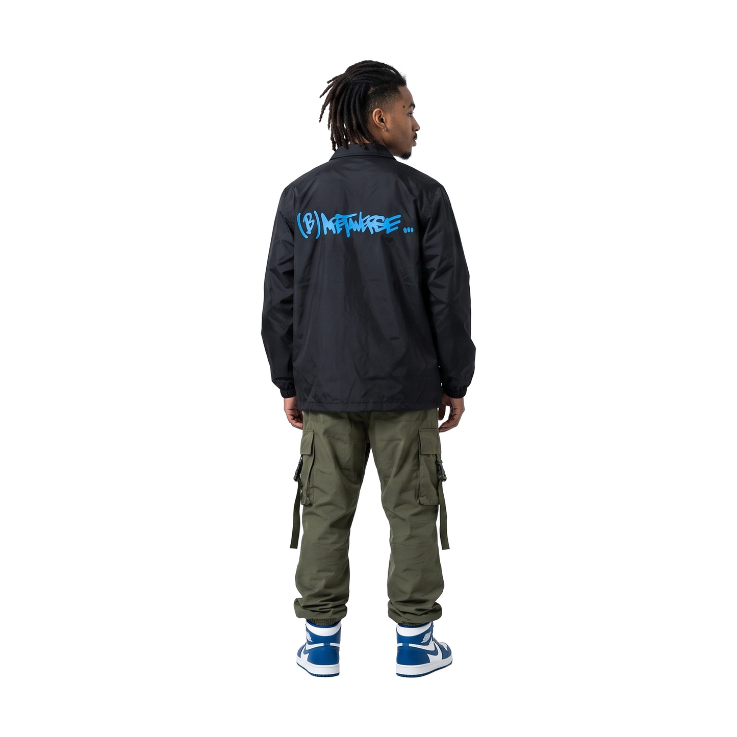BAPETAVERSE x STASH Collab Reversible Coach Jacket Black (FW23)