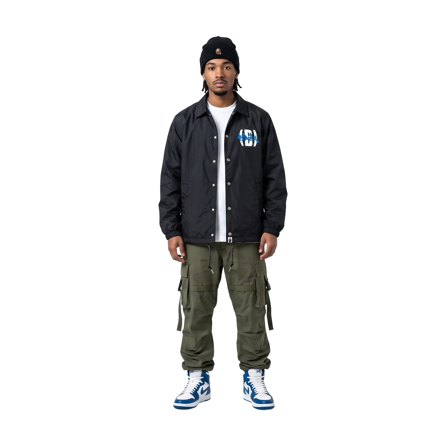 BAPETAVERSE x STASH Collab Reversible Coach Jacket Black (FW23)