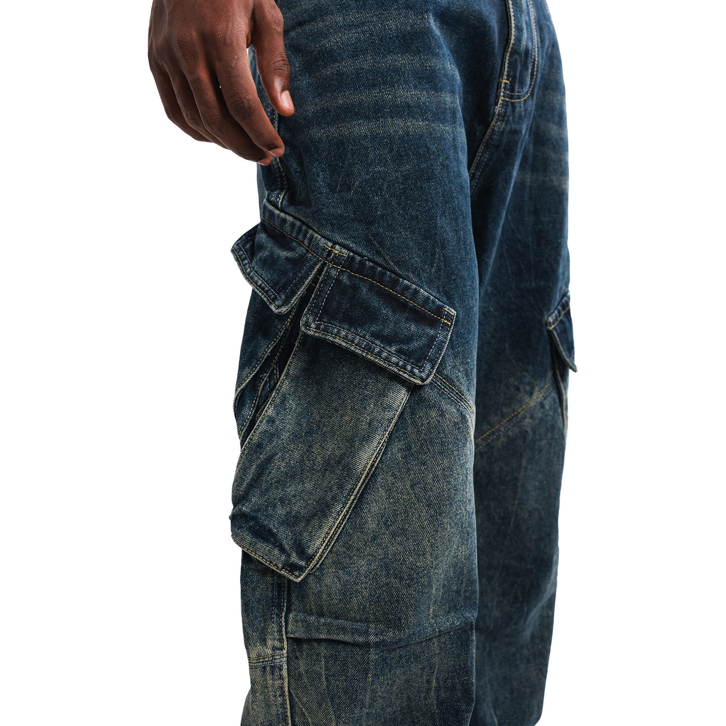 RAW/21 Modular Washed Baggy Denim Jeans Blue (SS26)