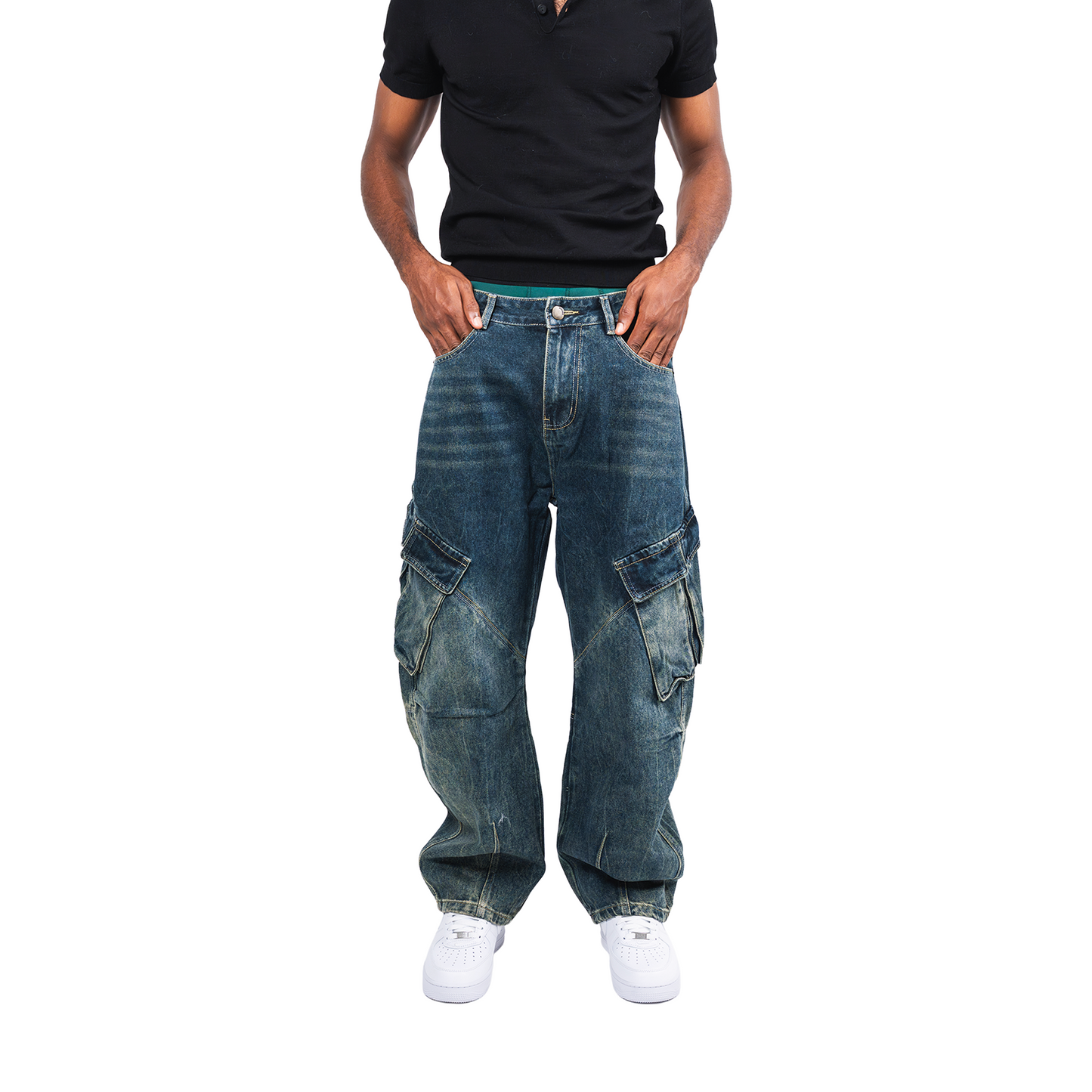 RAW/21 Modular Washed Baggy Denim Jeans Blue (SS26)