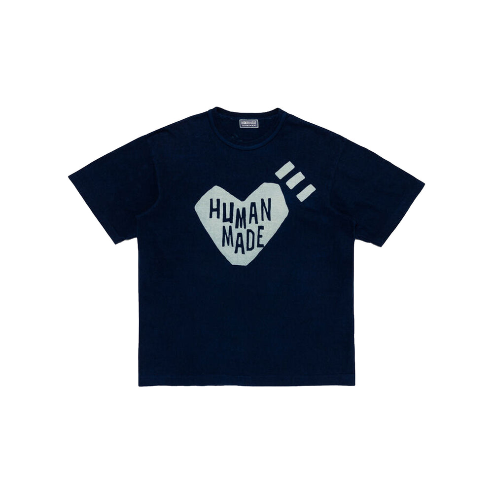 Human Made Ningensei Aizome Heart Tee Indigo (SS26)