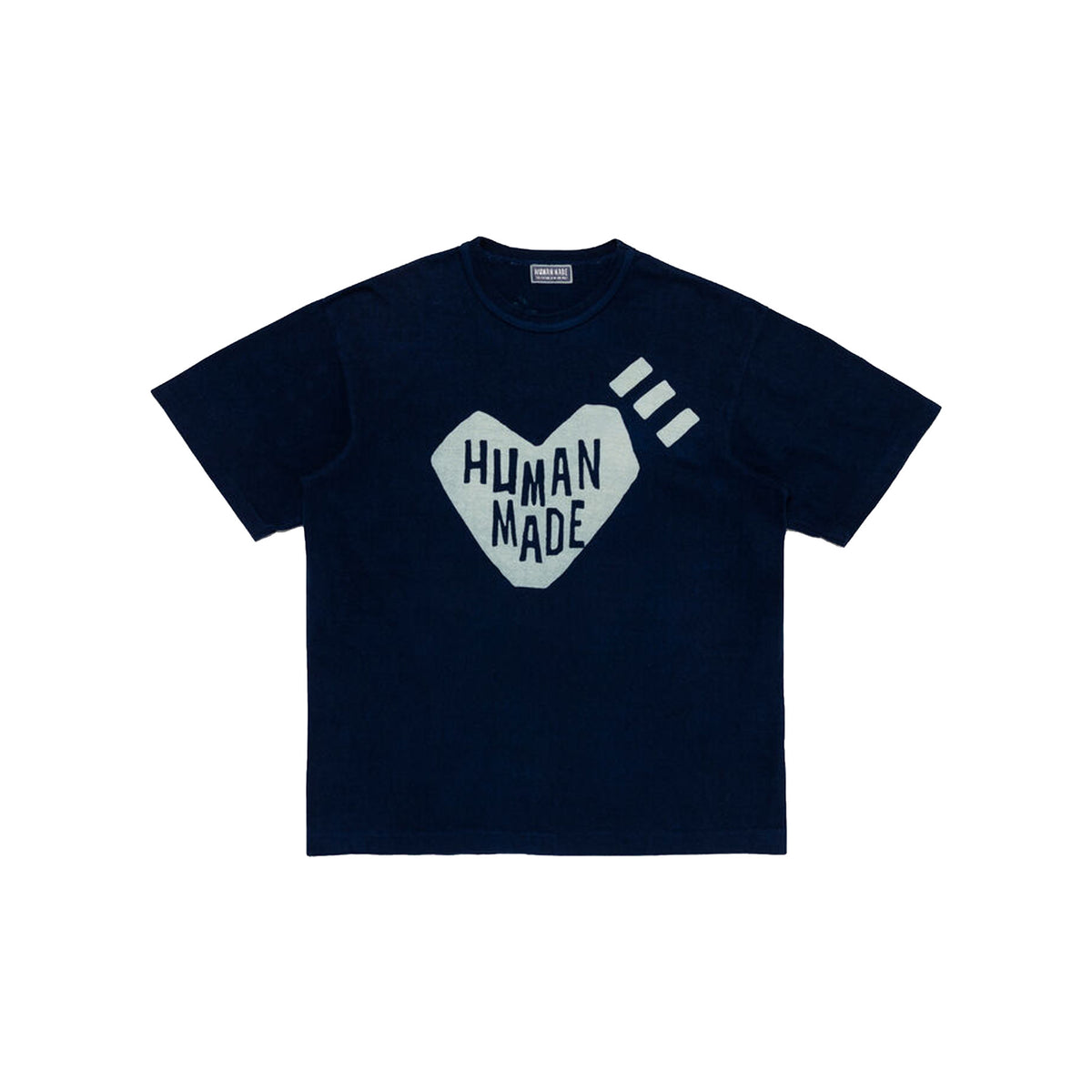 Human Made Ningensei Aizome Heart Tee Indigo (SS26)