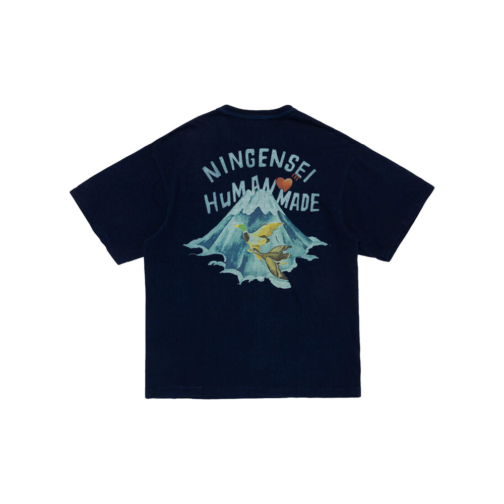 Human Made Ningensei Aizome Wa Graphic Tee Indigo (SS26)