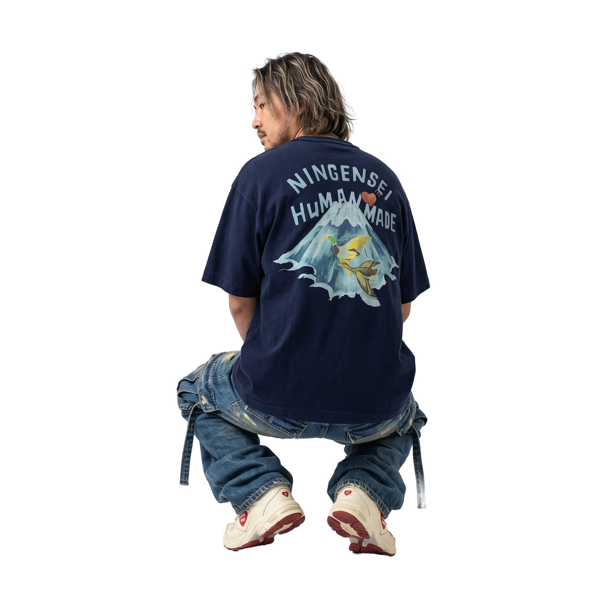 Human Made Ningensei Aizome Wa Graphic Tee Indigo (SS26)