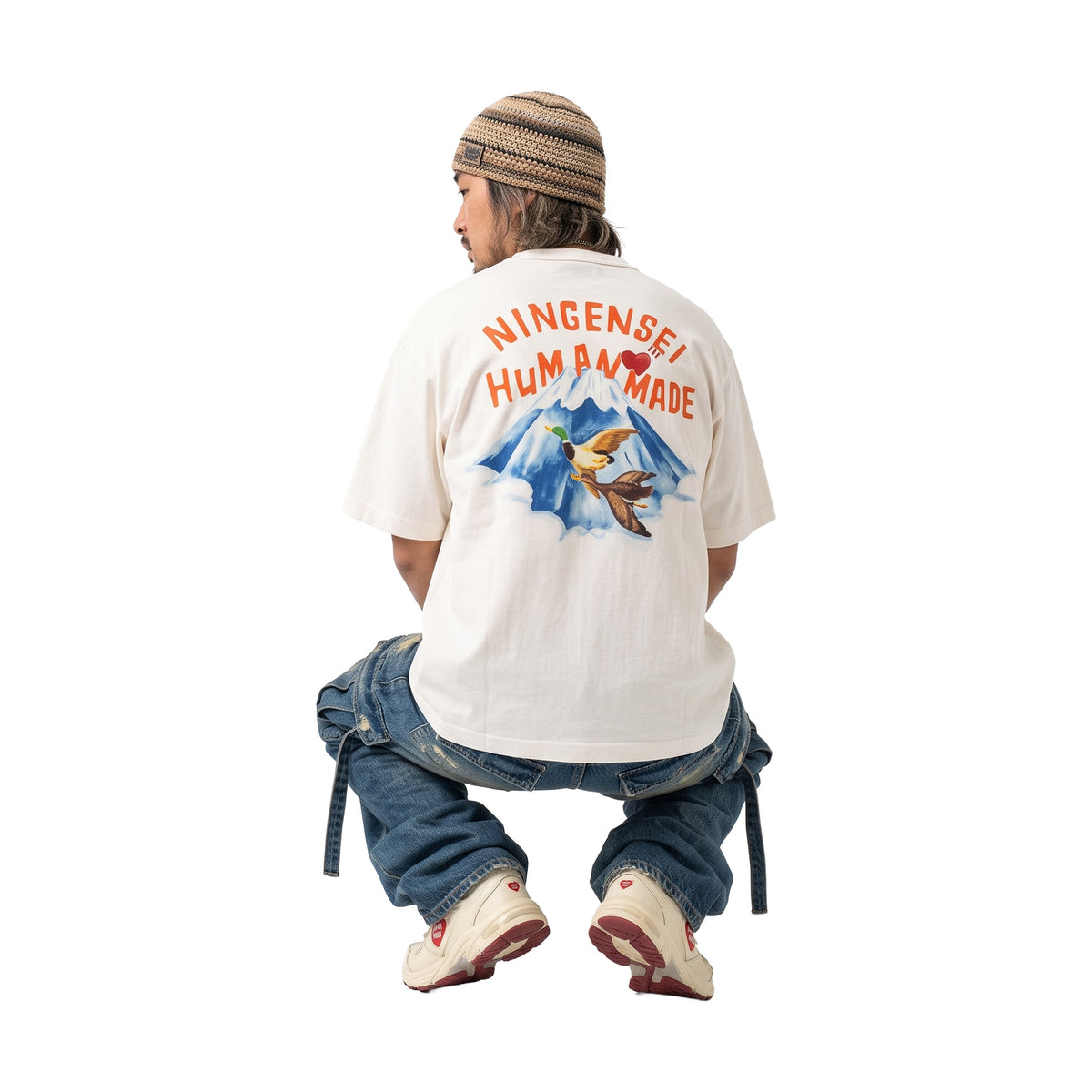 Human Made Ningensei Wa Graphic Tee White (SS26)