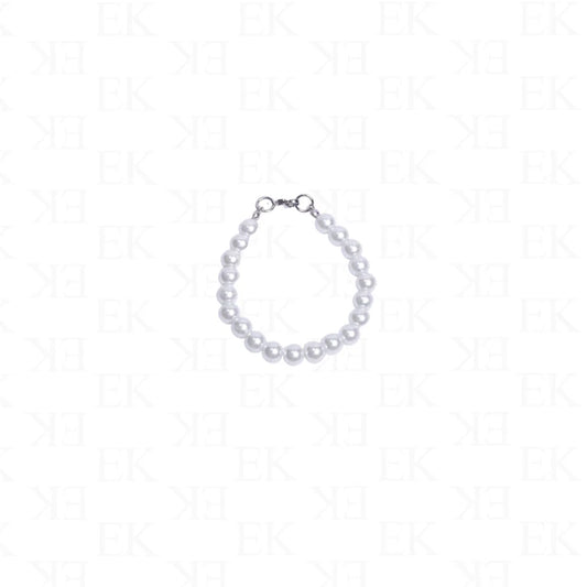 EK Collection Full Pearl Bracelet White