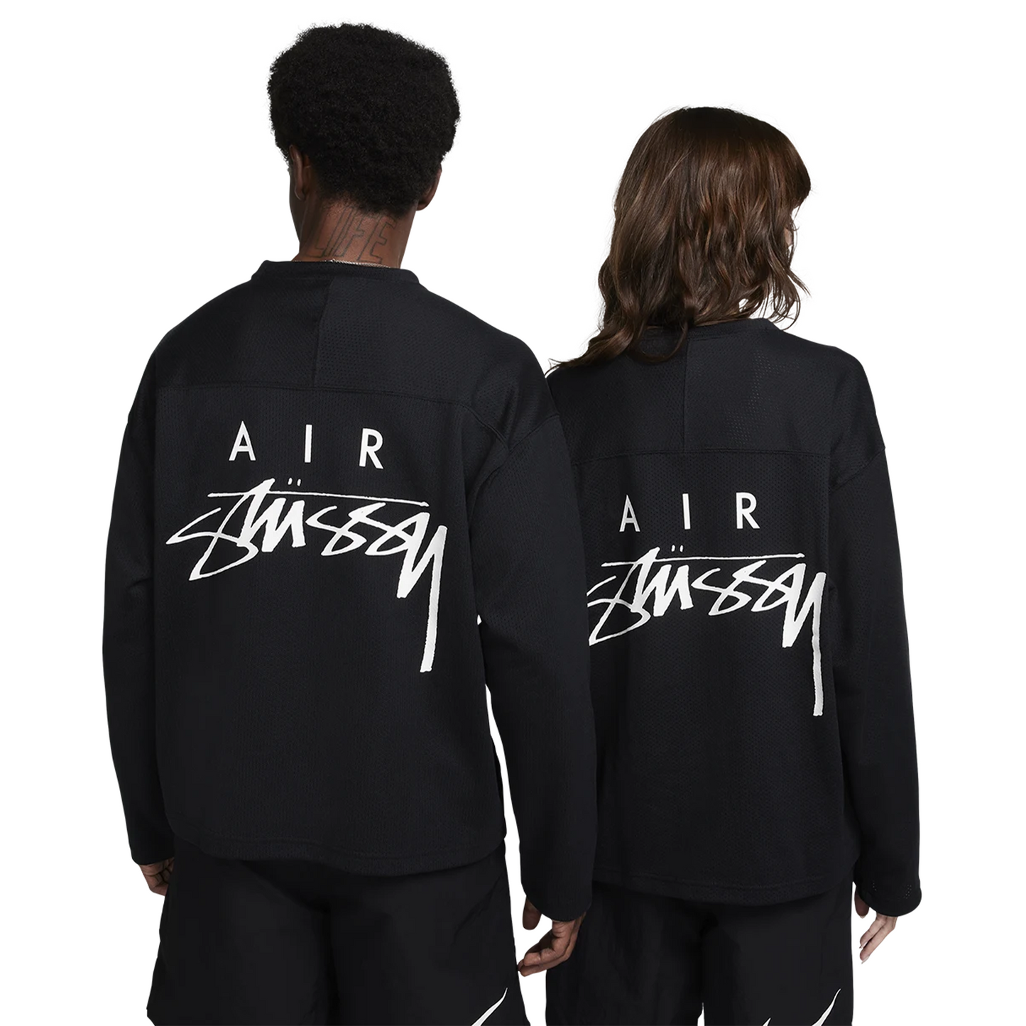 Nike x Stussy Dri-FIT Long Sleeve Mesh Jersey Black (FW23)