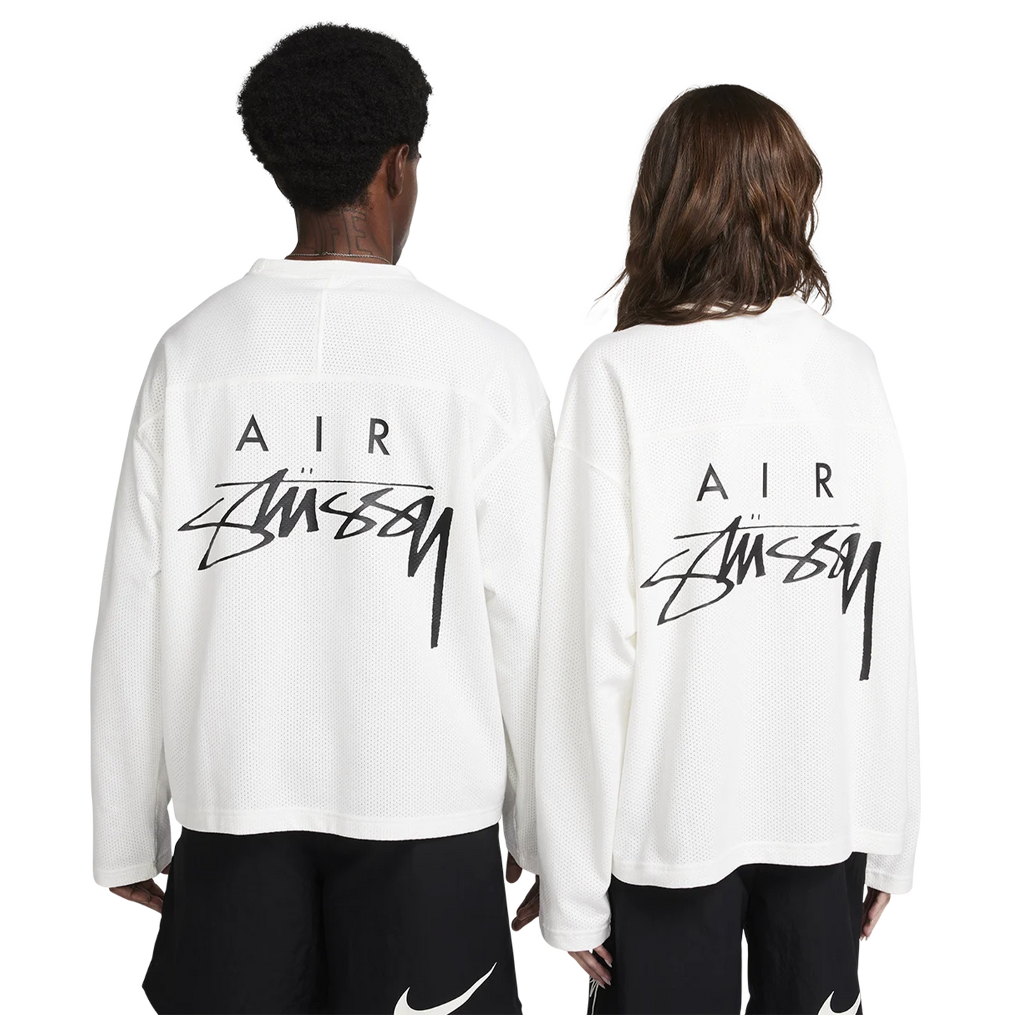 Nike x Stussy Dri-FIT Long Sleeve Mesh Jersey White (FW23)