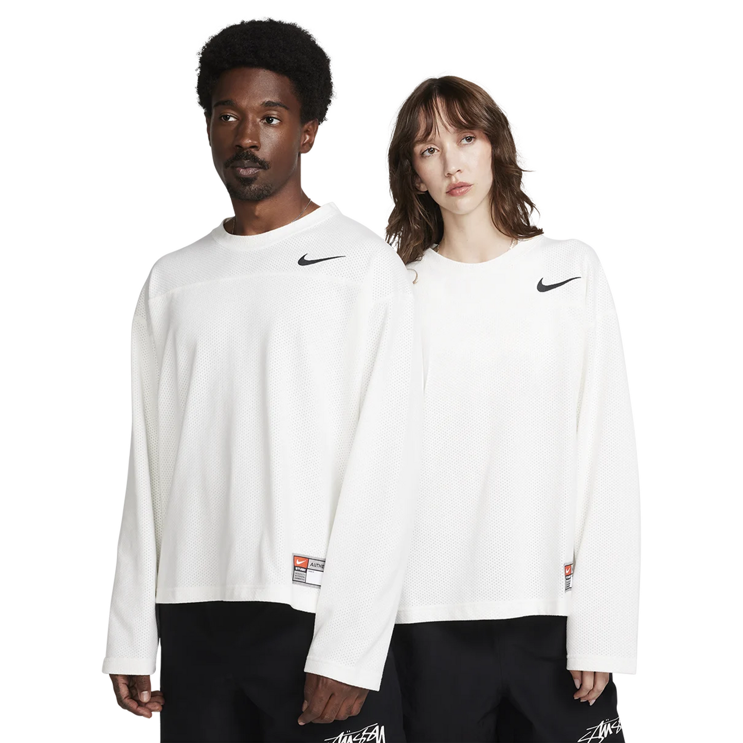 Nike x Stussy Dri-FIT Long Sleeve Mesh Jersey White (FW23)