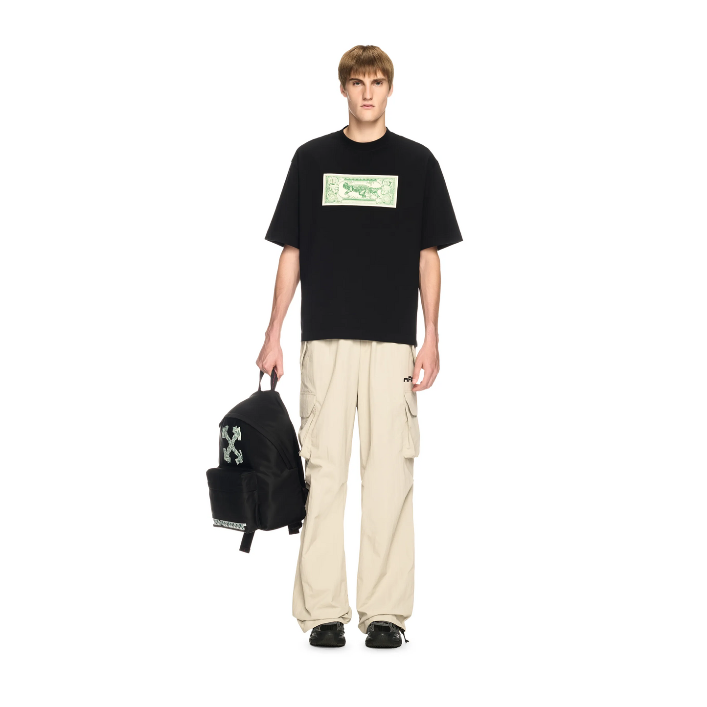 OFF-WHITE Banknote Arrow Skate S/S Tee Black/Cash Green (SS25)