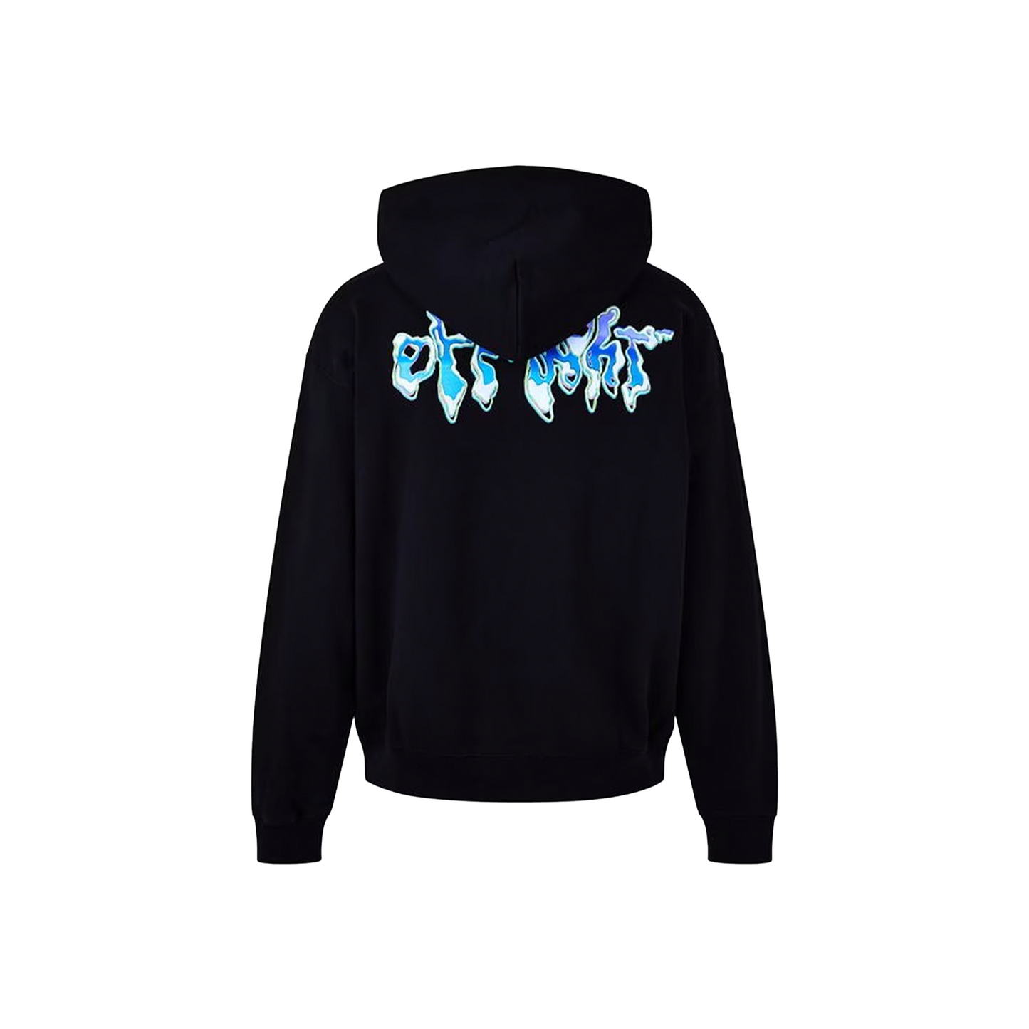 OFF-WHITE Blue 90’s Liquid Extra Long Hoodie Black/Blue (SS22)