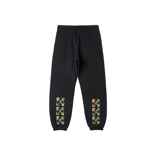 OFF-WHITE Brush Arrow Slim Sweatpants Black/Multicolour (SS23)