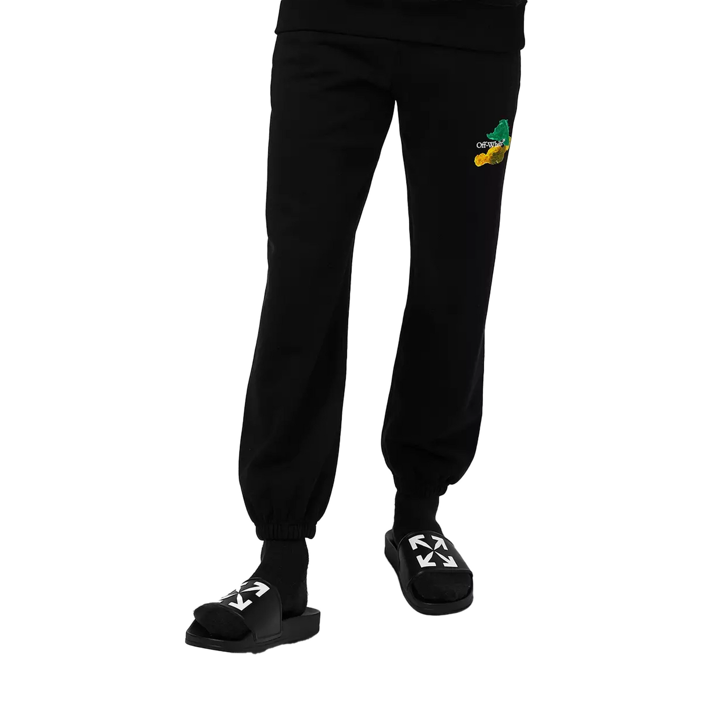 OFF-WHITE Brush Arrow Slim Sweatpants Black/Multicolour (SS23)