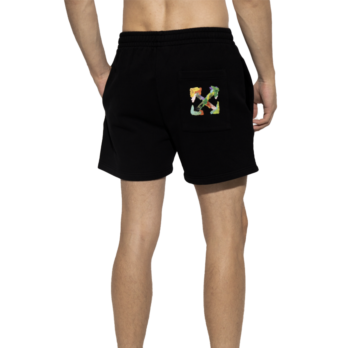 OFF-WHITE Brush Arrow Summer Sweatshorts Black/Multicolour (SS23)