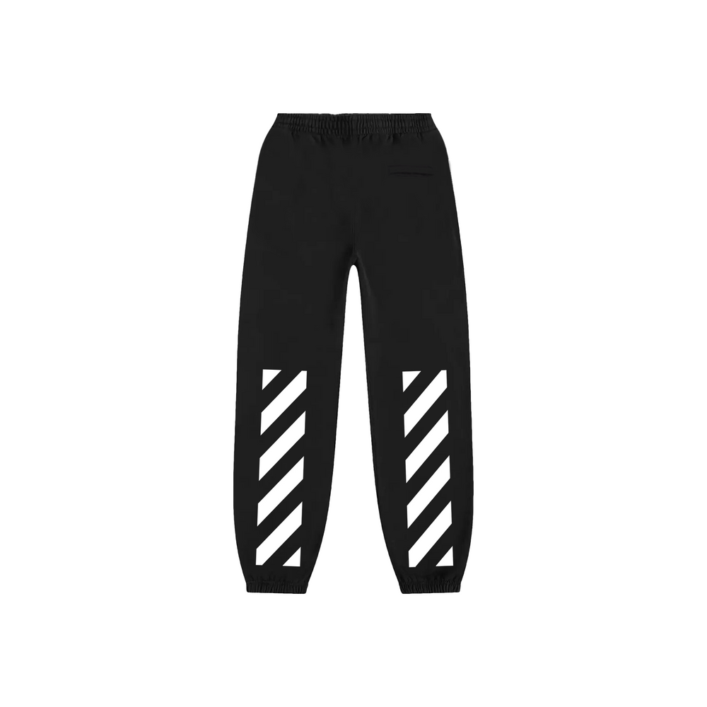 OFF-WHITE Diagonal Helvetica Slim Sweatpants Black/White (SS22)