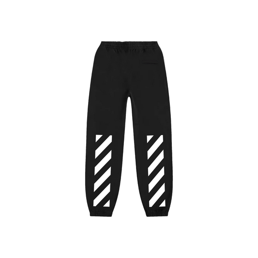 OFF-WHITE Diagonal Helvetica Slim Sweatpants Black/White (SS22)