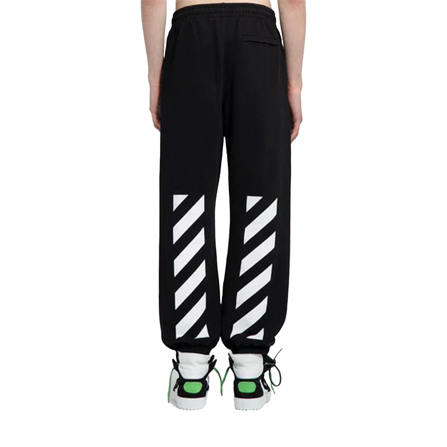 OFF-WHITE Diagonal Helvetica Slim Sweatpants Black/White (SS22)