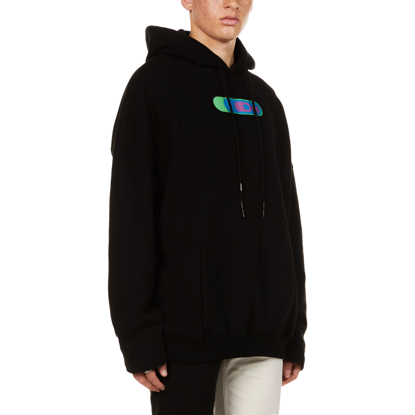 OFF-WHITE High Weed Extra Long Hoodie Black/Green (SS22)