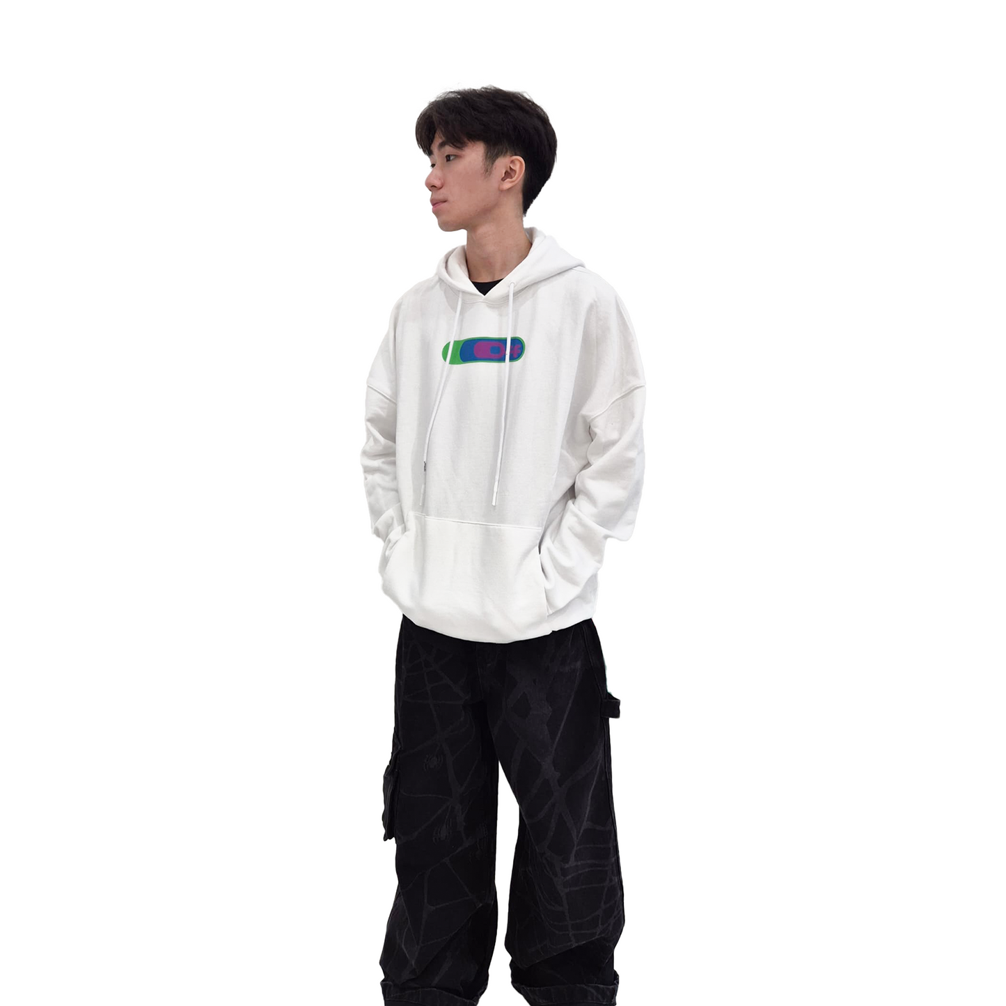 OFF-WHITE High Weed Extra Long Hoodie White/Green (SS22)