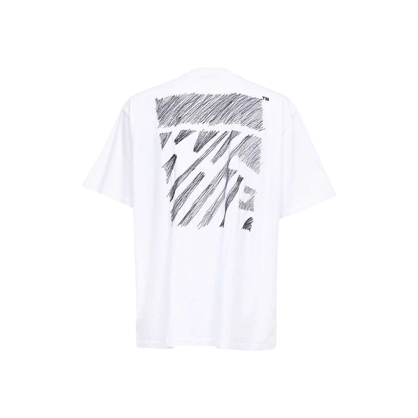 OFF-WHITE Scribble Diagonal Oversized S/S Tee White/Black (SS23)